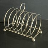 Toast holder in silver metal