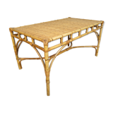 Rattan table, 70s