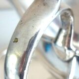 Large gravy boat on its frame, silver metal Cailar Bayard, 19th century