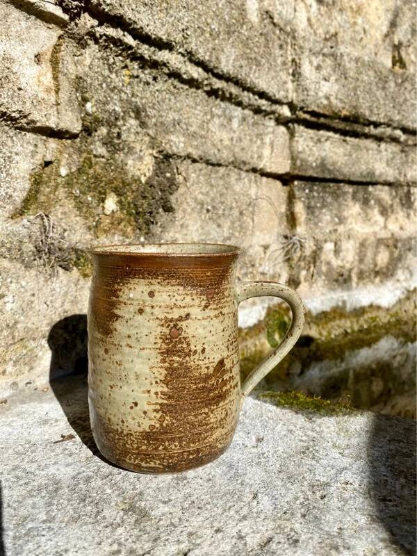 Speckled stoneware pot