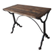 Bistro table/wooden top with cast iron legs