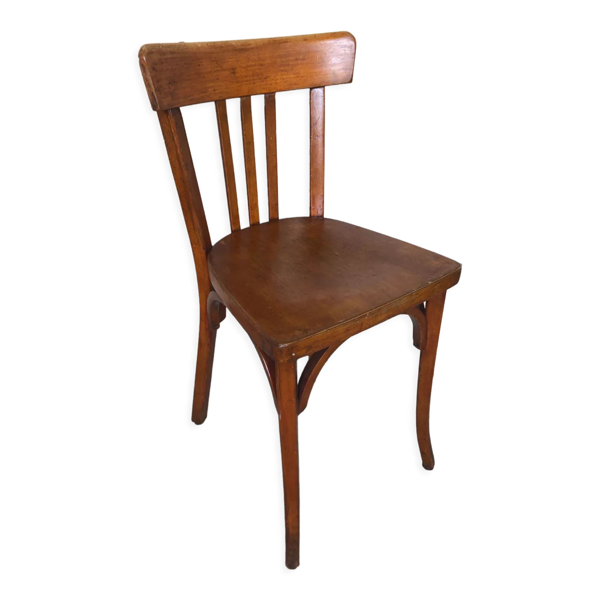 Chair bistrot Baumann in wood 70s vintage
