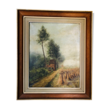 Oil on canvas: The sheaves of wheat