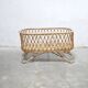 Vintage rattan cradle
