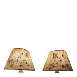 Paire d’abats- jour artisanale vintage