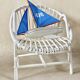 Fauteuil d'enfant en rotin vintage