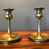 Pair of brass candlesticks