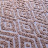 Moroccan Berber rug dark beige relief patterns