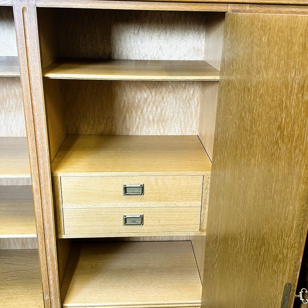 Mid 20th century solid oak brutalist sideboard