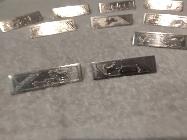 10 porte couteaux porte cartes métal argenté st art deco Rabier