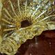 Murano glass bowl with gold flecks, 1960s shell design.