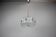 1970s Czechoslovak Kamenický Šenov Cut Glass and Chrome Pendant Light