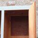 Vintage Parisian wardrobe in sage green – Mirror, hanging space and drawers