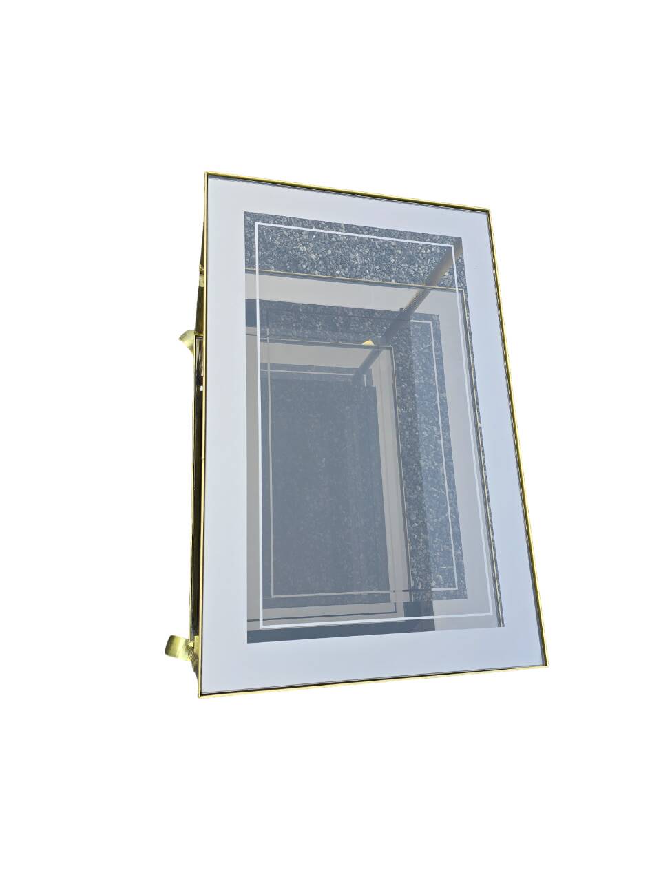 Brass and glass serving trolley, 1970s