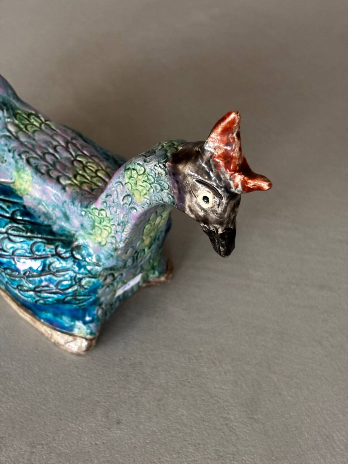 Decorative glazed ceramic sculpture – Tasiaux, Huy