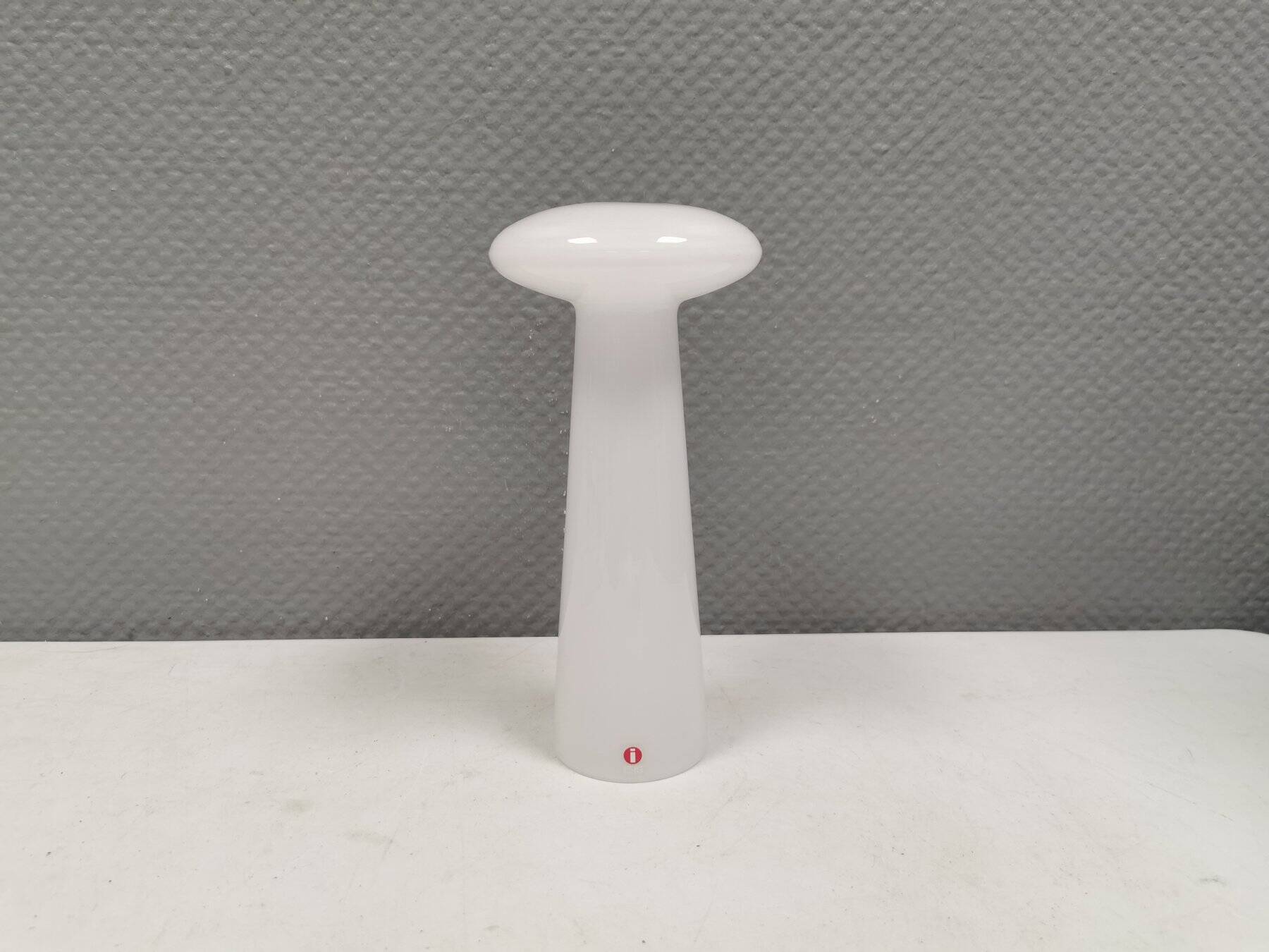 Candlestick in opal glass by Harri Koskinen for Iittala Finland 1996