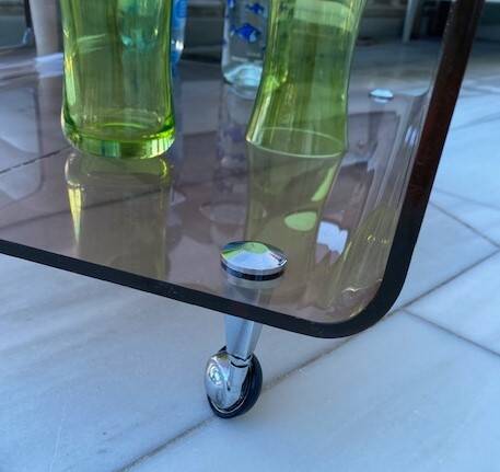 table plexi fumé a roulette