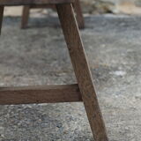 Pair of large solid wood benches XIXth