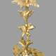 Pair of Art Deco candlesticks vine leaves and grape clusters - Bronze