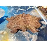 2 cast iron planters from 1900 from Charleville-Mézières, rockery style