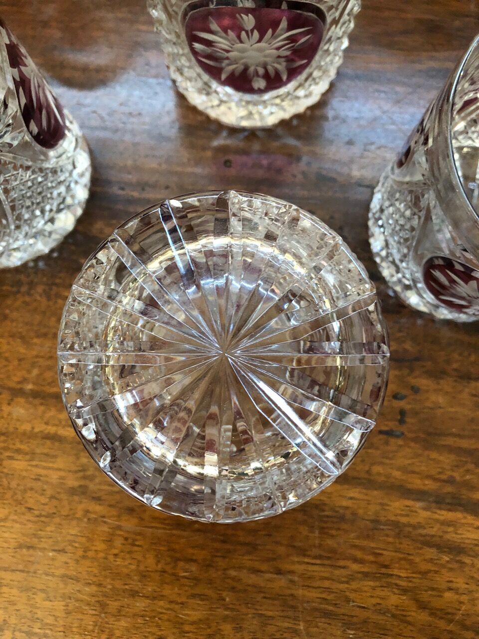 Cut crystal whisky service