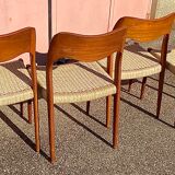 4 chairs série 71 by Niels Otto Moller for j l moller