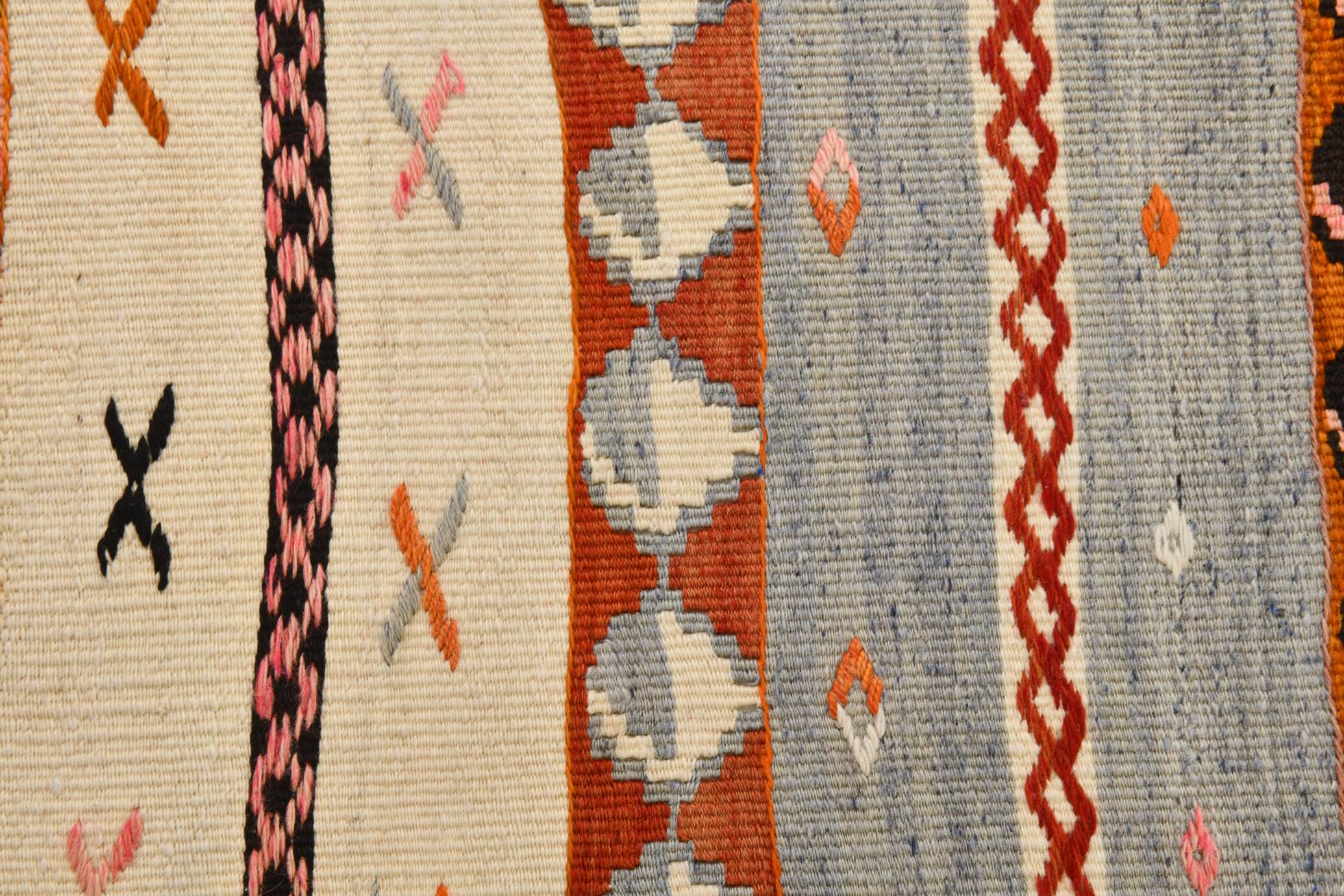 3x12 Turkish Vintage Kilim Runner Rug, Aesthetic Decor Rug, 75x352Cm