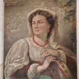 Eugène Scipion d'Harmenon (born in 1825) - Oil on woolen canvas Portrait