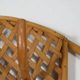 Porte-manteau mural vintage en bambou , Italie 1960-1970