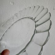 Vintage dessert service in clear glass