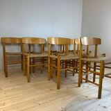 Set of ten 'J39' chairs, Børge Mogensen for FDB Møbler, 1960