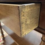 Console d'entrée en acajou Napoléon III et marbre de carrare