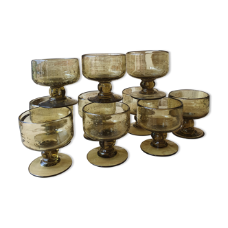 Biot bubbled blown glasses