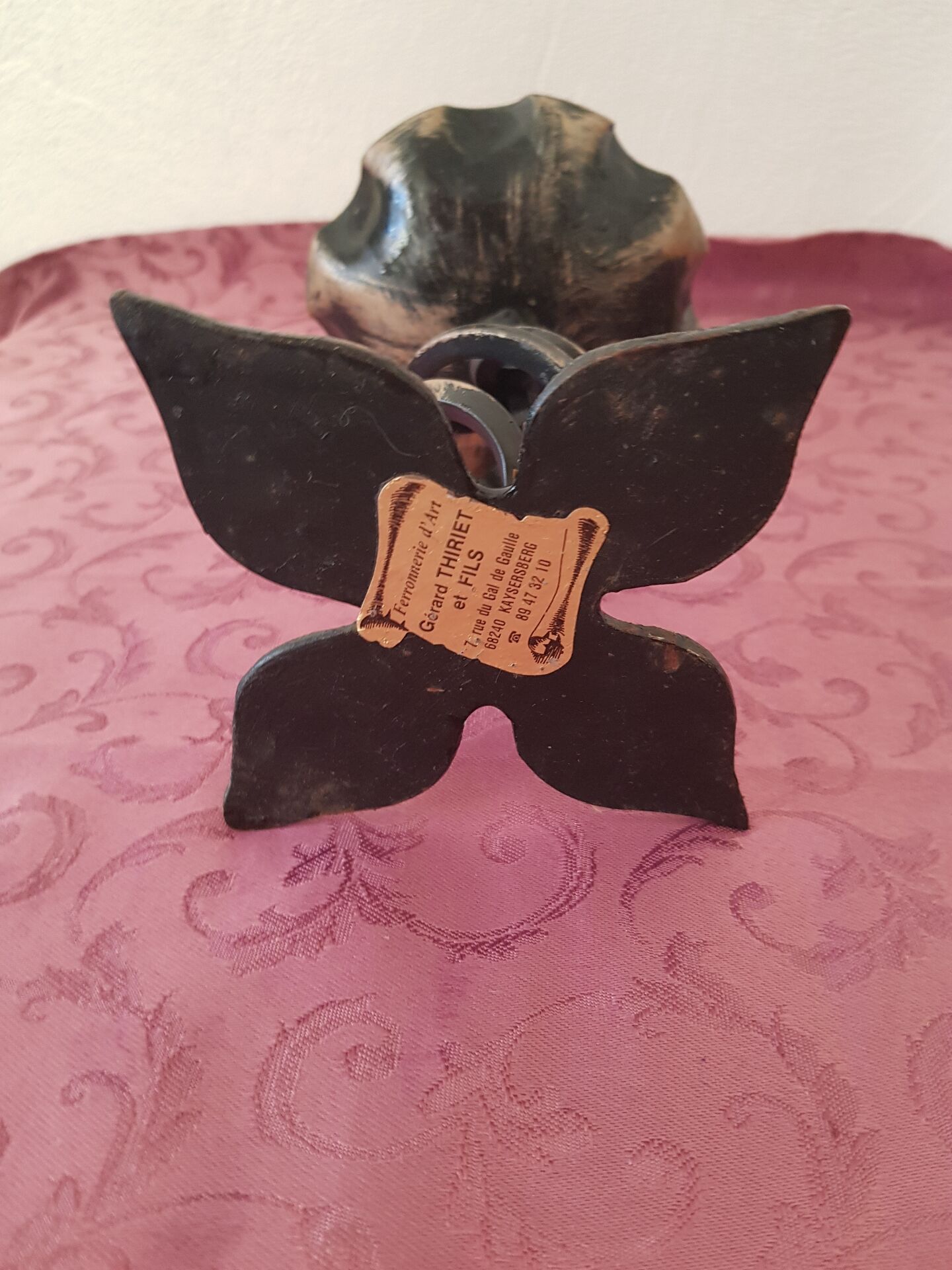 Wrought iron candlestick