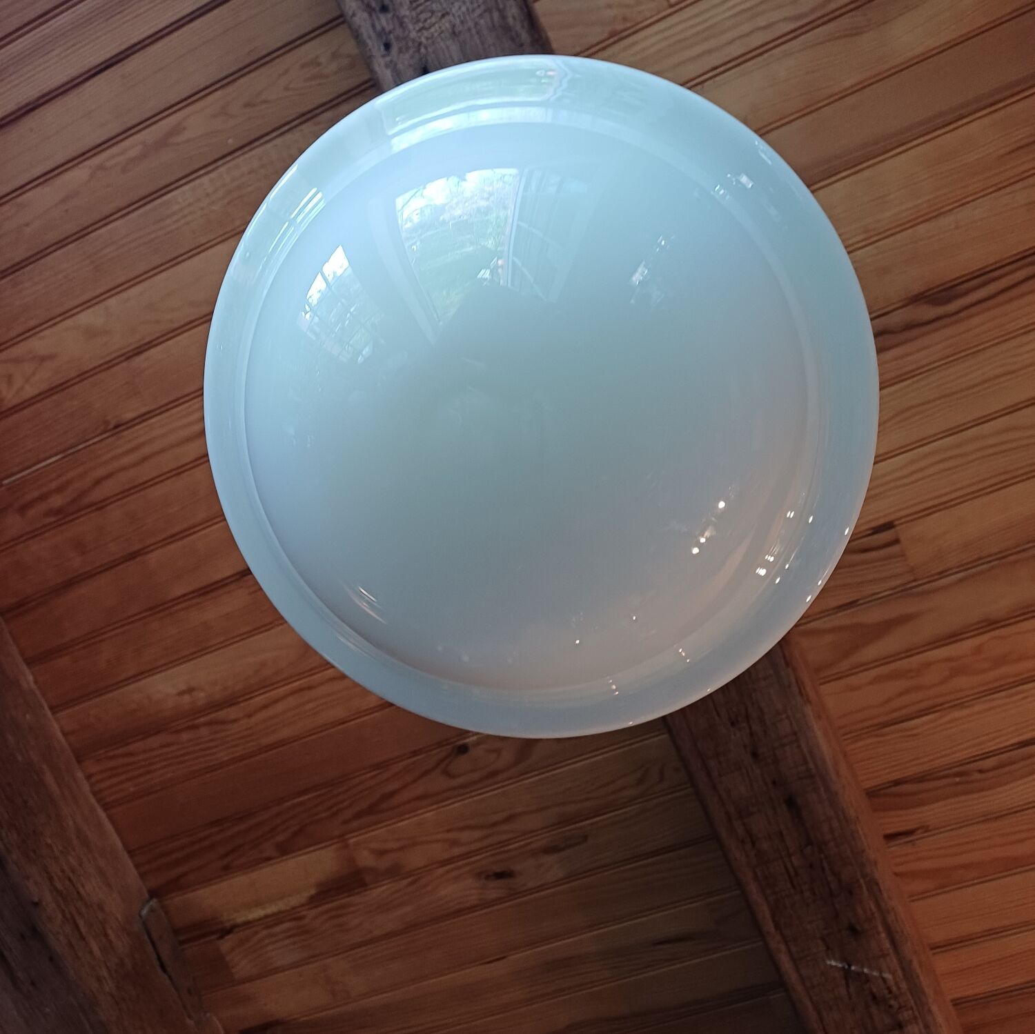 Vintage white opaline lustre from 1940.