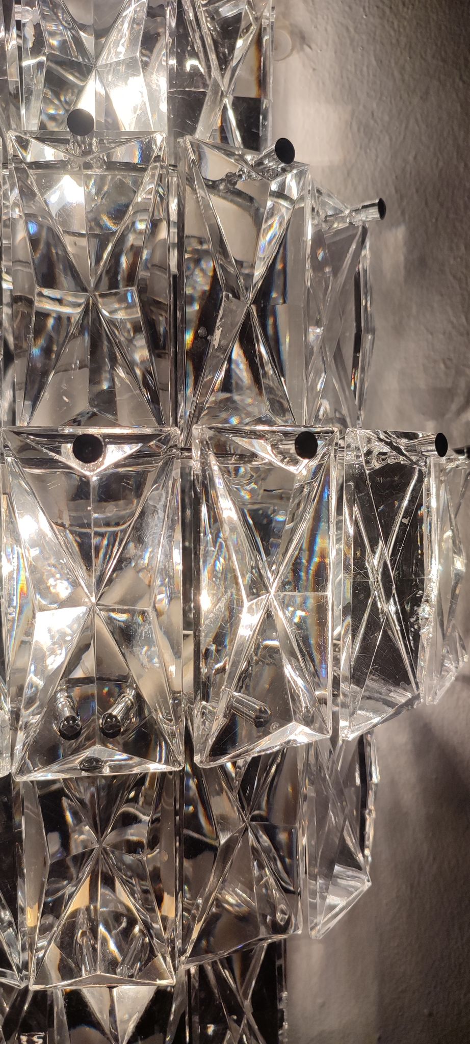 Kinkeldey glass wall lamp, Germany, 1970