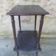 Patinated pedestal table