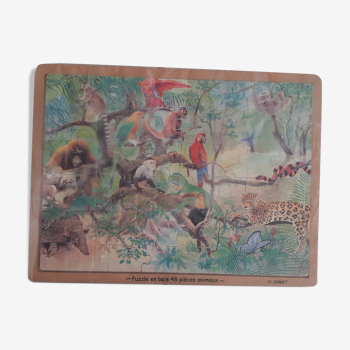 Puzzle en bois. Comet. Motif  animaux jungle.