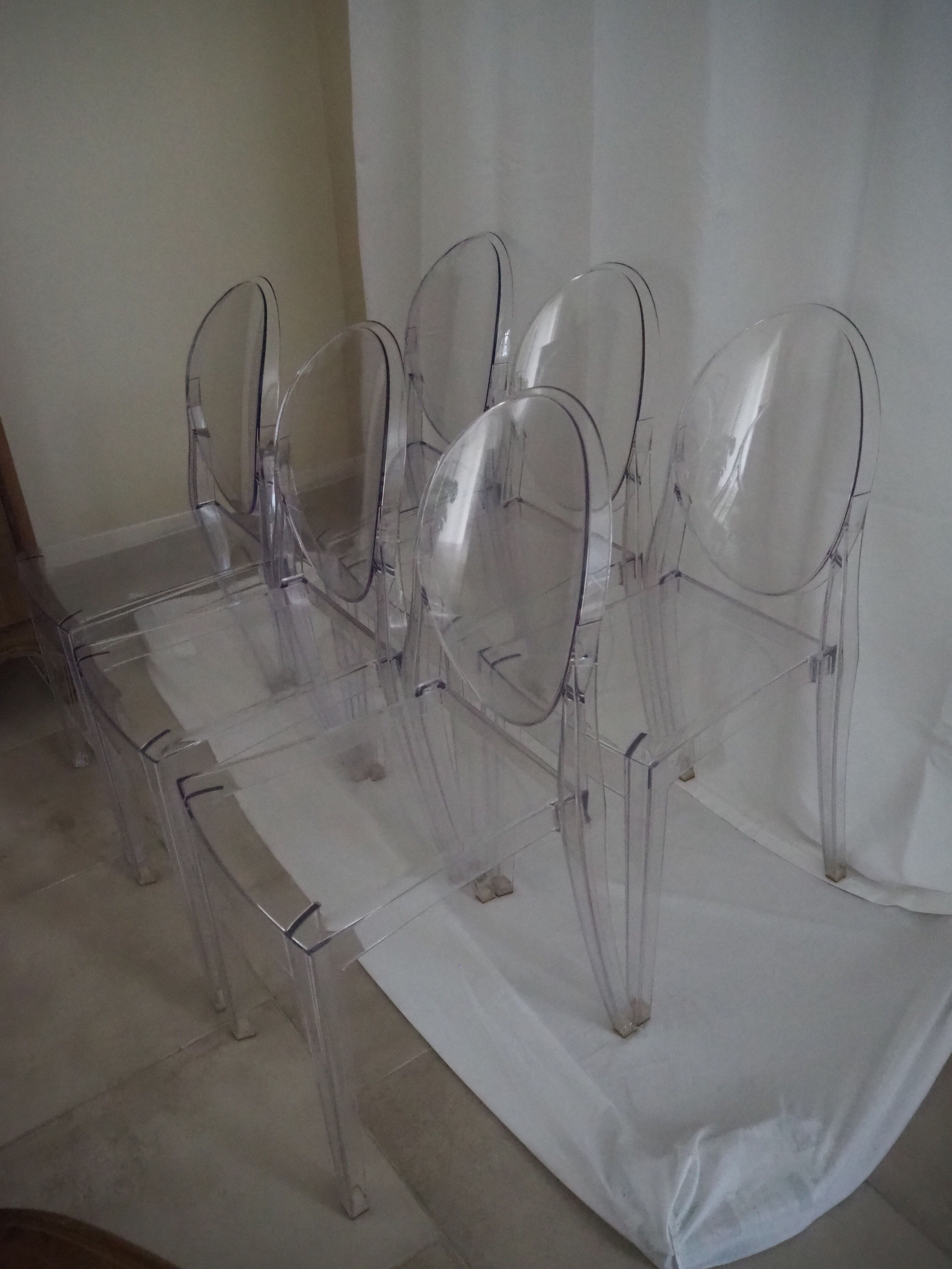 Pair of stackable chairs Victoria Ghost / Polycarbonate 2.0