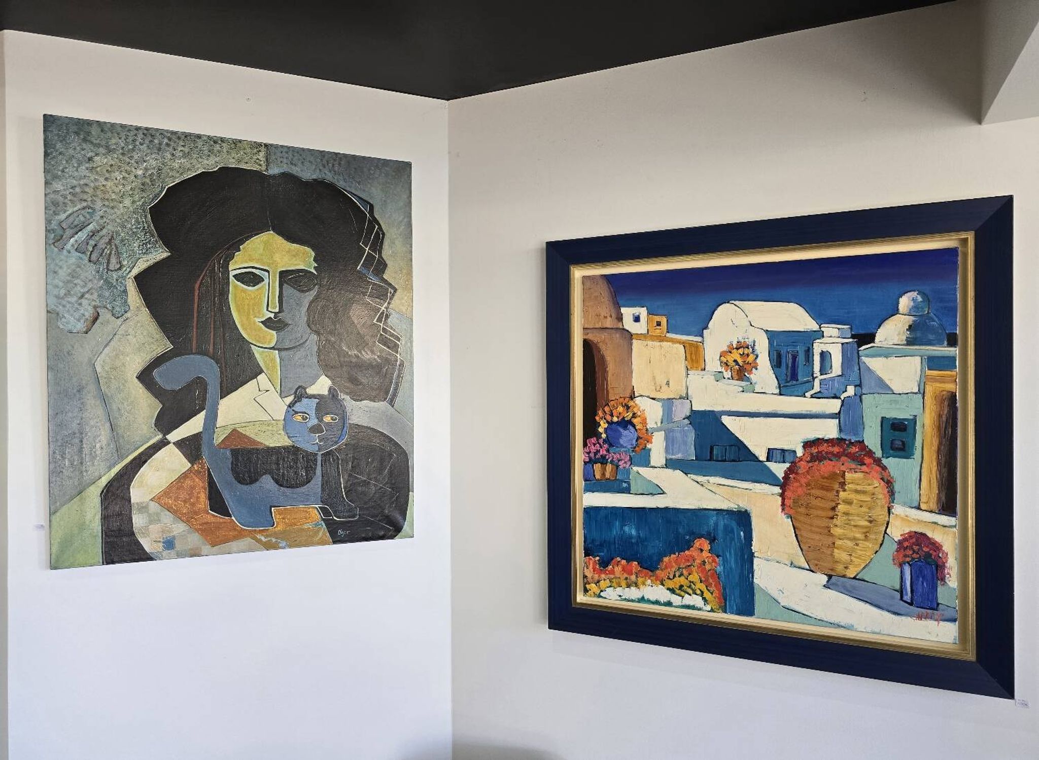 "Tableau 'Greek island of Mykonos' by Ghislaine Caprin"