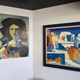 Tableau "Greek island of Mykonos" by Ghislaine Caprin