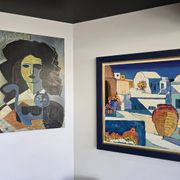 "Tableau 'Greek island of Mykonos' by Ghislaine Caprin"