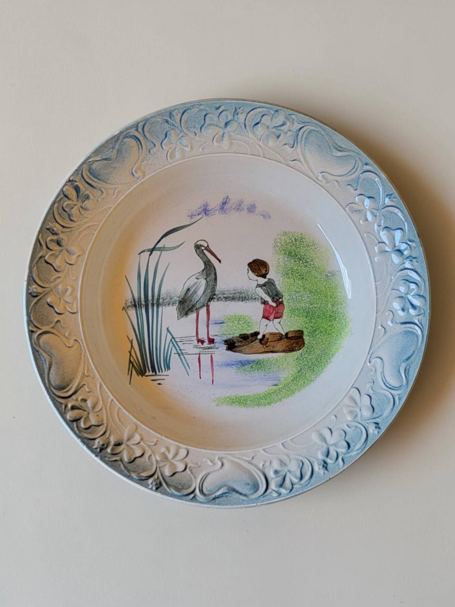 Shallow dish in Saint Amand earthenware