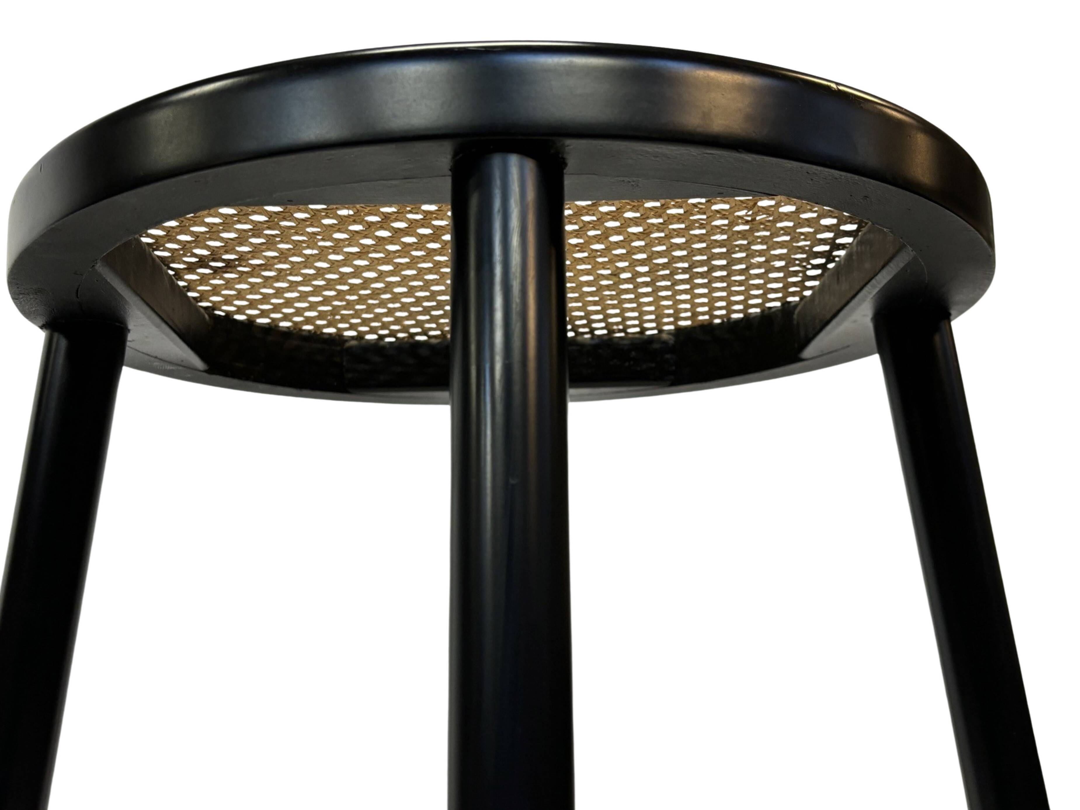 Set of four vintage bar stools - webbing Italian design