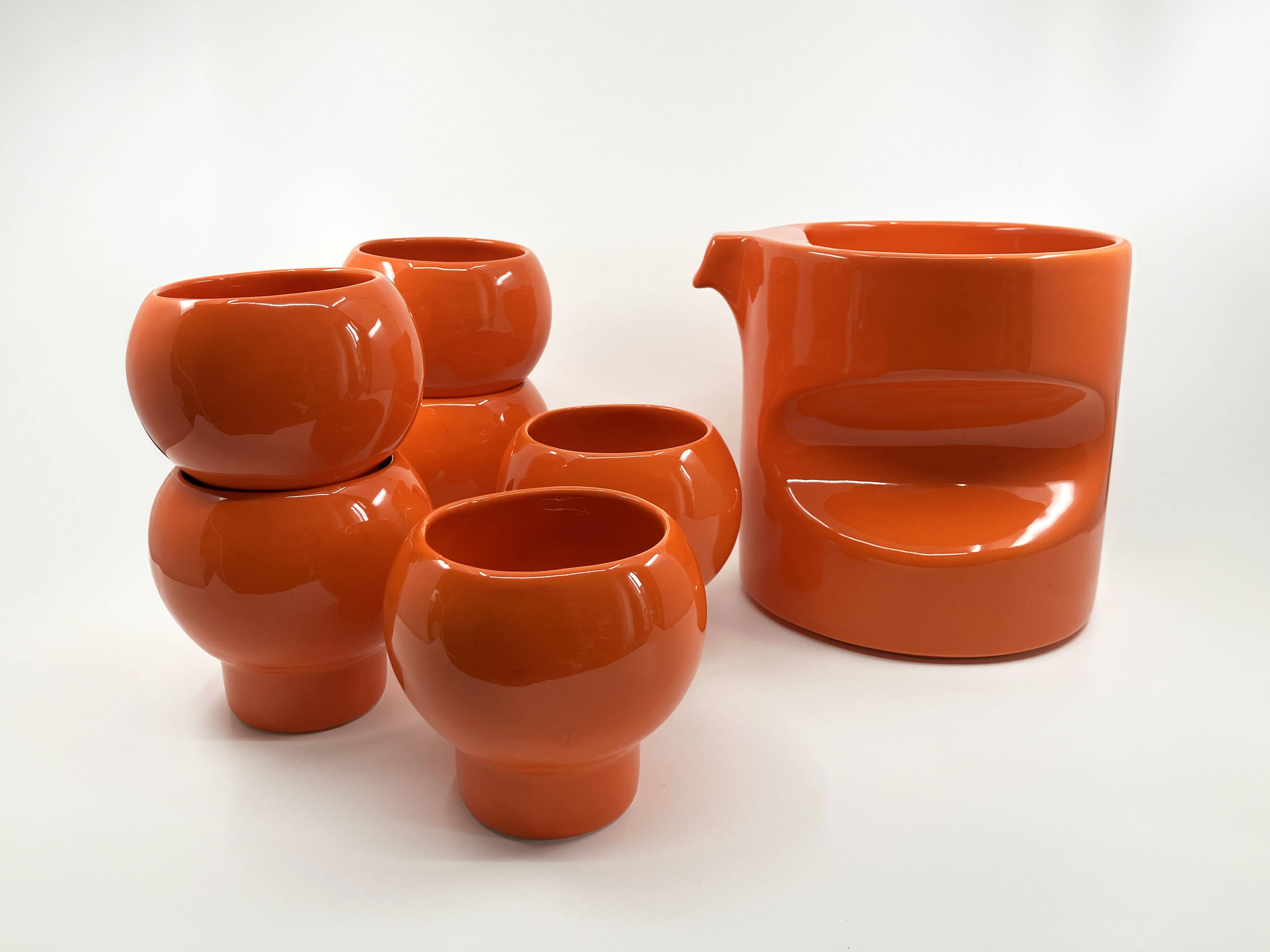 Ceramic bowl/pitcher set • Georges Lanteri for A.R.P. • Circa 70s