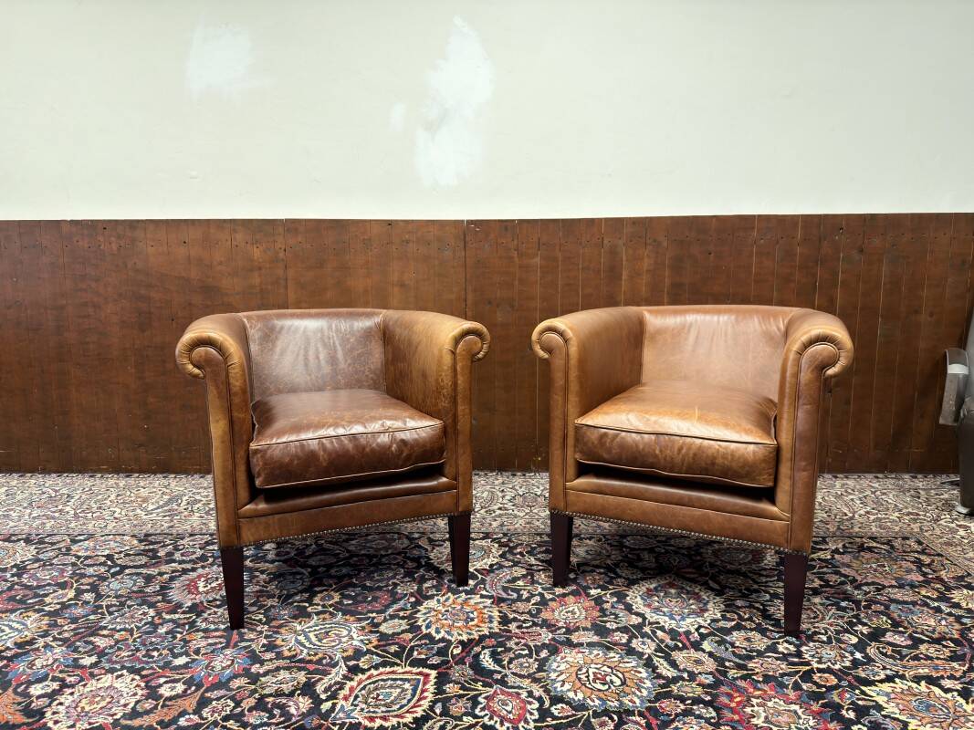 Sheep Leather Laura Ashley Armchair Set