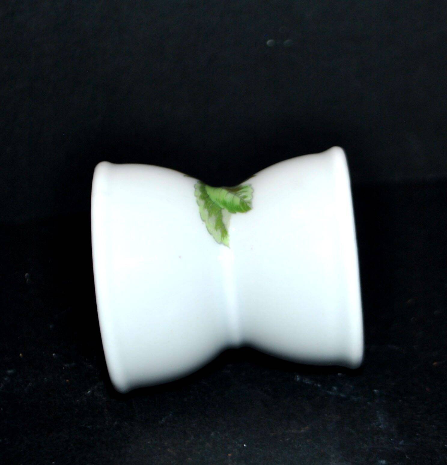 Vintage Paris porcelain egg cup with yellow flower decor