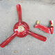 Ancient lustre and art deco style red ceramics
