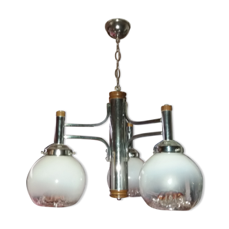 Mazzega chandelier, Murano glass balls