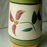 West germany ceramic vase vintage floral decor year 1960